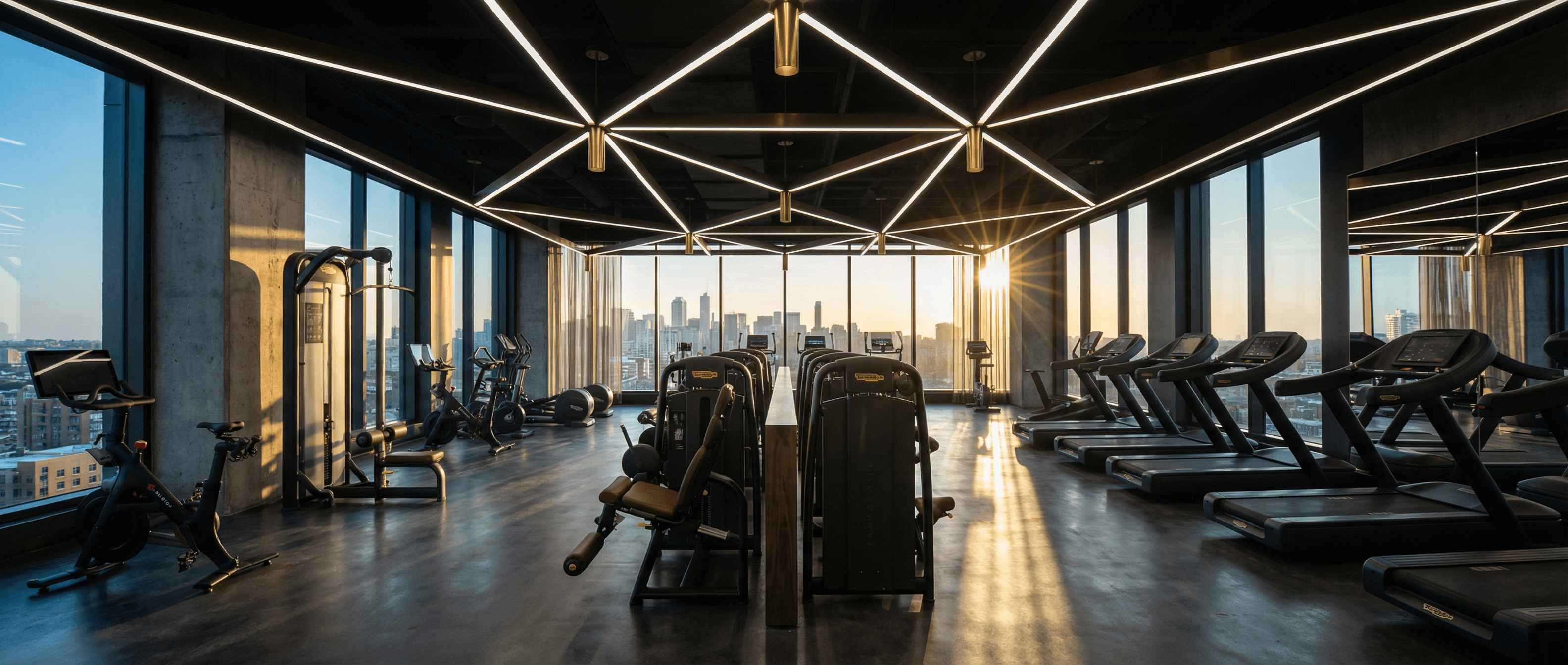 Modern premium gym interior